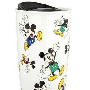 Disney Parks 12 Oz Mickey Mouse Cermaic Coffee Travel Mug Tumbler